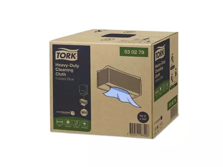 Tork Heavy Duty Cloth Folded poetsdoeken W4 blauw