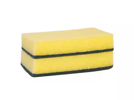 Schuurspons geel met groen 140x95x28 mm