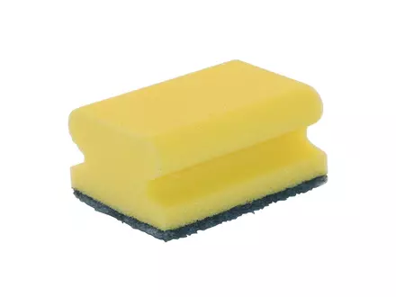 Schuurspons greep geel met groen 95x70x30 mm