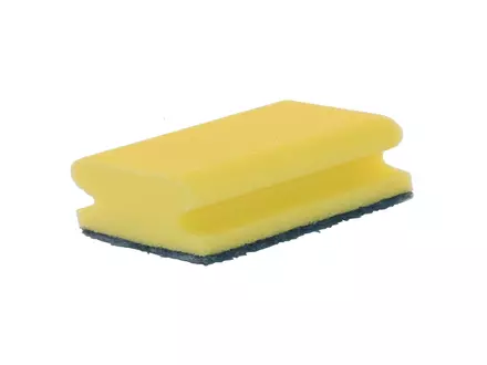 Schuurspons greep geel met groen 140x70x42 mm