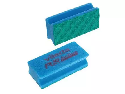 Vileda Professional PurActive schuurspons blauw-groen