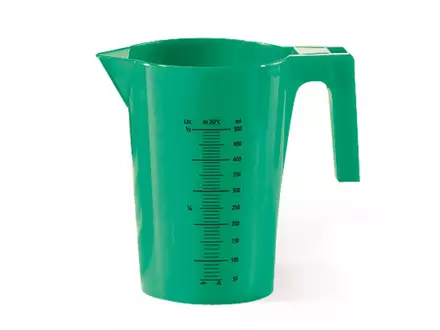 Maatbeker PP 500 ml transparant groen