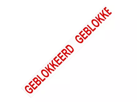 Tape PVC 50 mm x 66 meter GEBLOKKEERD