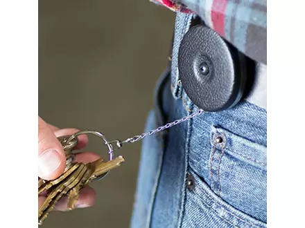 Uittrekbare sleutelhanger Key-Bak Original RVS 60 cm
