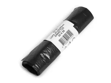 Afvalzakken zwart LDPE gerecycled T25 45x50 cm