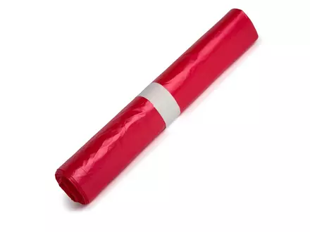 Afvalzakken rood HDPE T25 80x110 cm