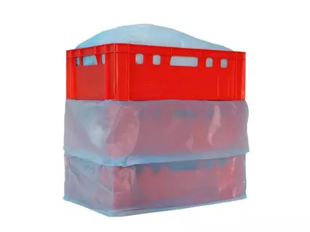 Kratzak HDPE 90/2x30x80 cm 10 mu blauw