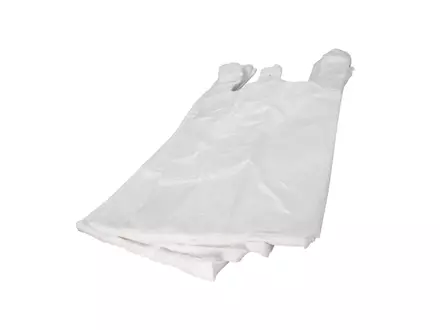 Hemddraagtas op blok wit HDPE T12 27x48 cm